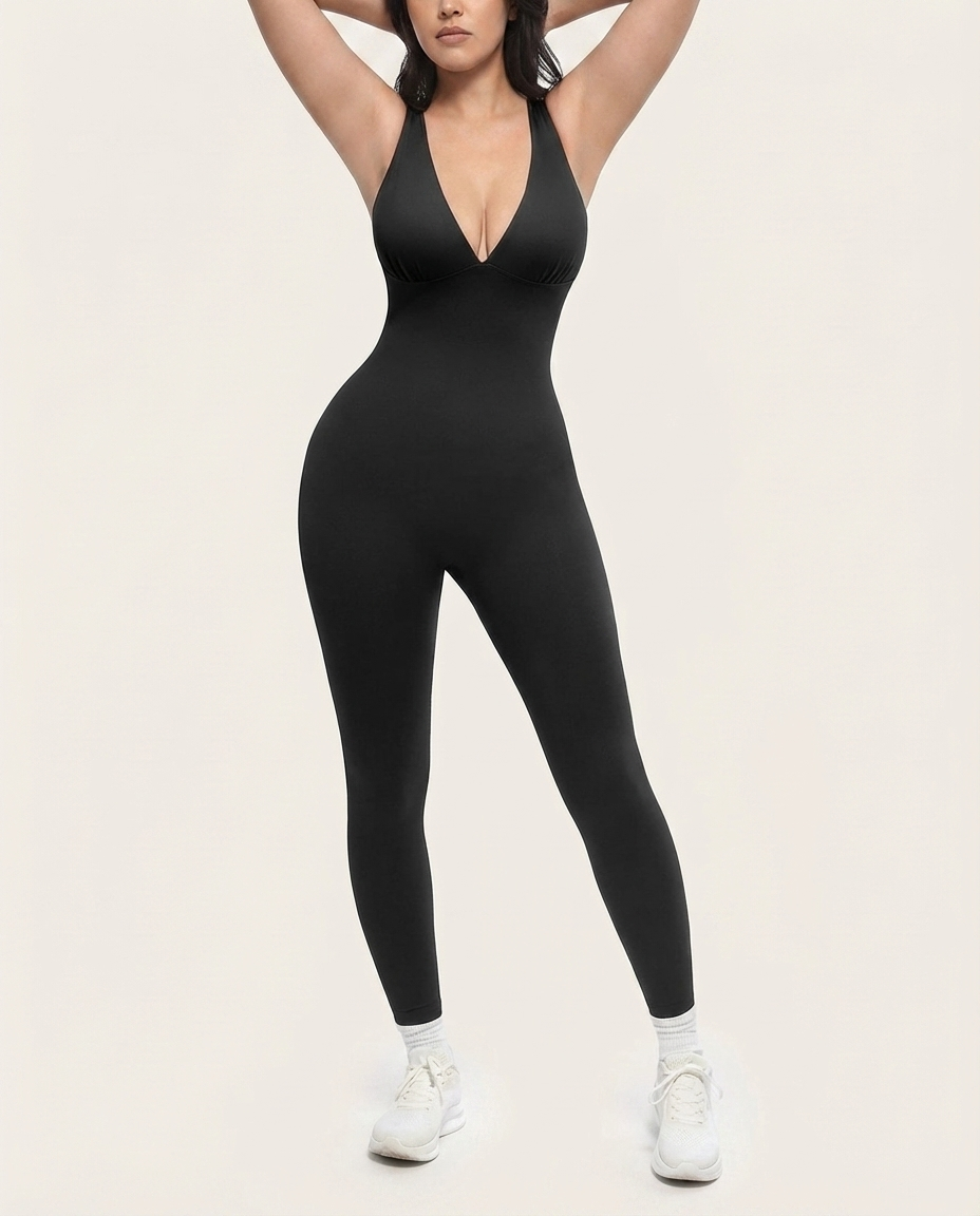 Velvyna V-Neck Jumpsuit