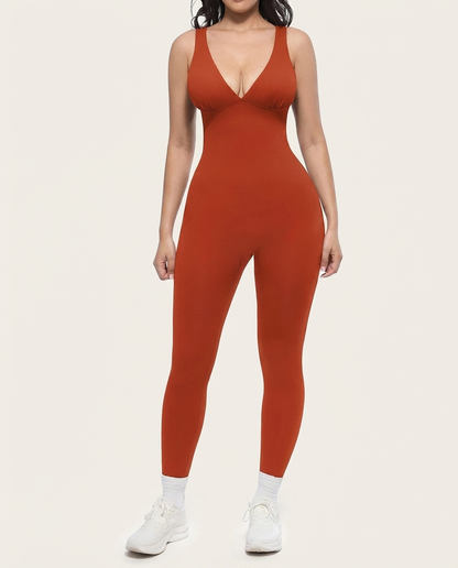 Velvyna V-Neck Jumpsuit