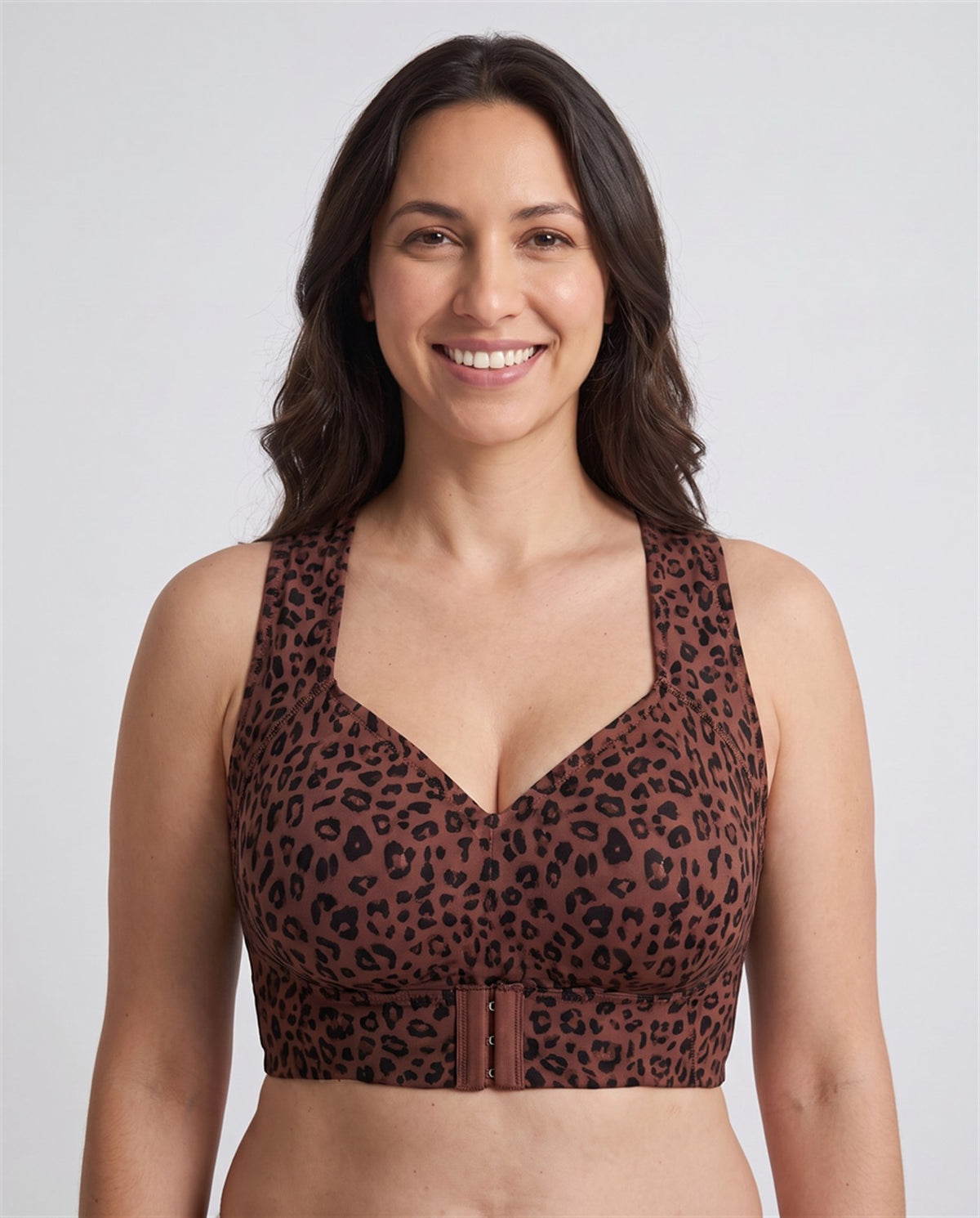 SecondSkin Posture BH Brown Leopard, voorkant